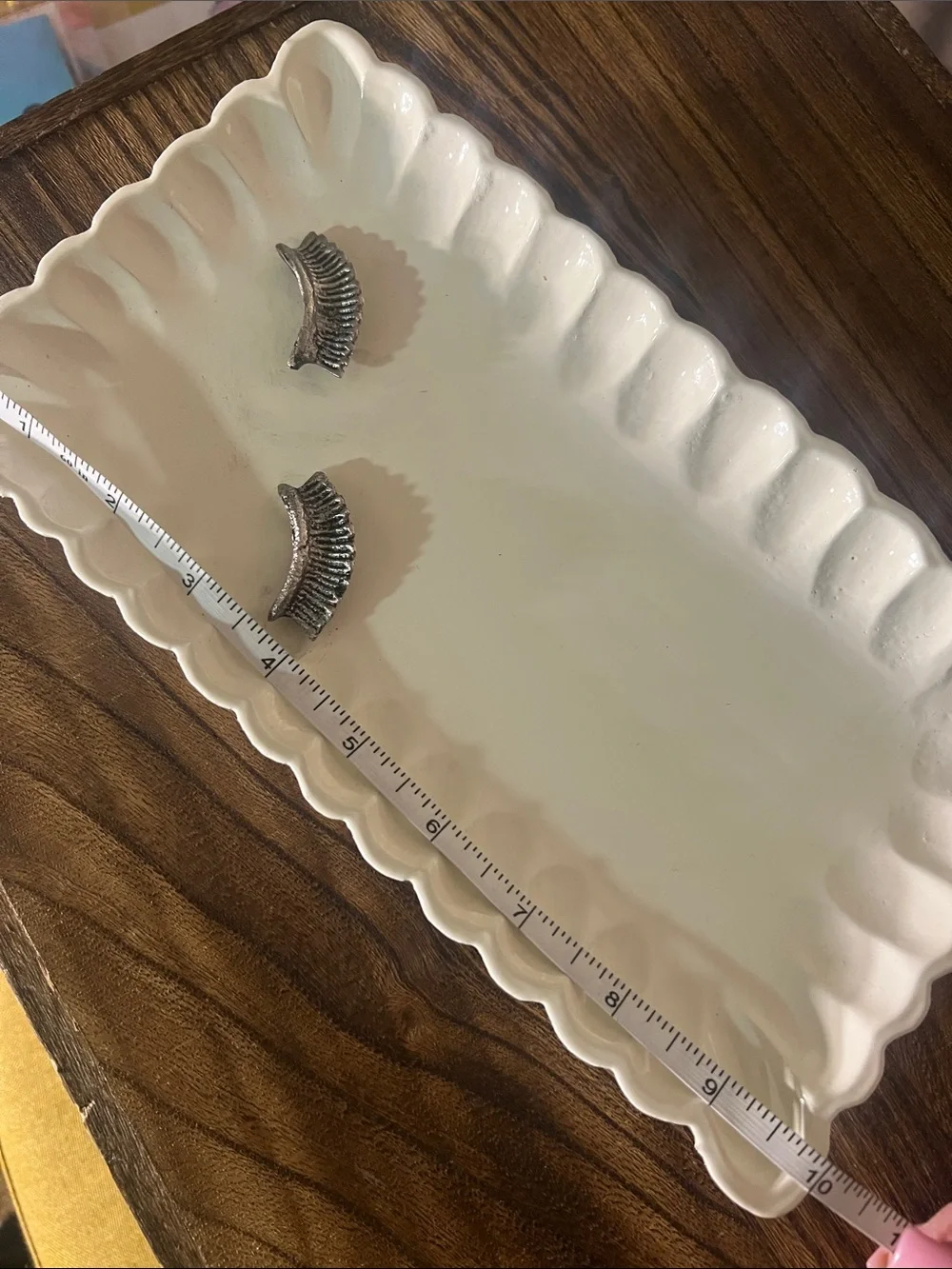 Metal Eyelash Accent Tray - White